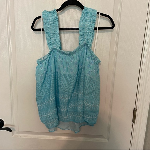 Blue Sleeveless Tank Top - Picture 5 of 6